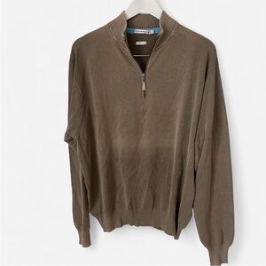 Peter Millar 100% Cotton Quarter Zip Up Sweater in Men’s Large